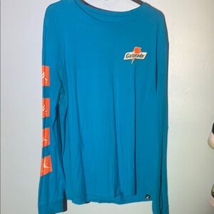 Jordan Gatorade Blue Long Sleeve Shirt and Black Like Mike  T shirt bundle.